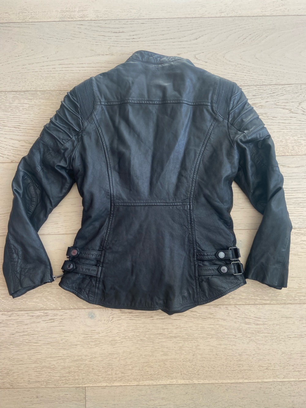BOD & CHRISTENSEN Black Leather Moto Jacket Women Medium Soft Leather EUC - Picture 4 of 10